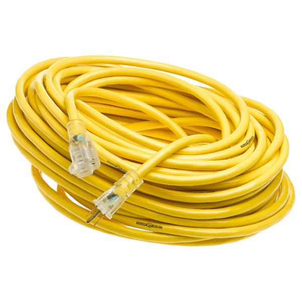 Yellow Jacket 2885 Extension Cord w/Power Light Indicator Plug, 15A, 12 Ga, 100'