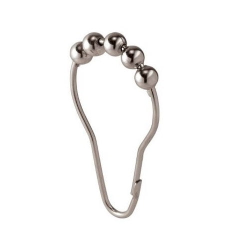 InterDesign 76570 Shower Curtain Rollerz, Polished Chrome, Set of 12