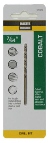 Master Mechanic 571216 Jobber Length Cobalt Drill Bit, 7/64" x 2-5/8"
