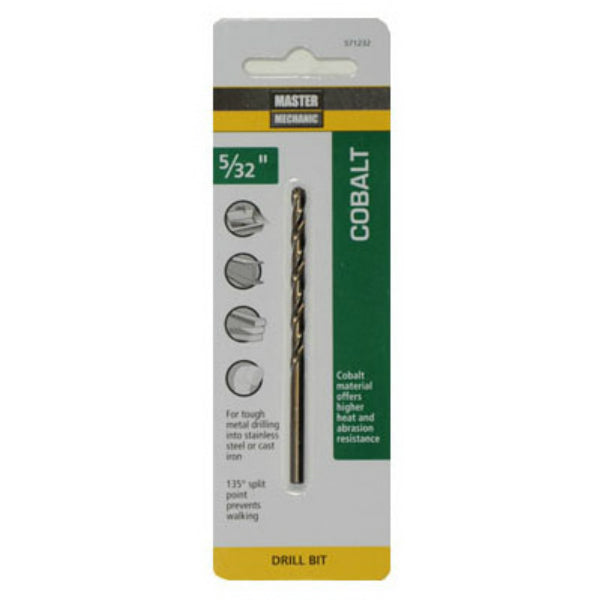 Master Mechanic 571232 High Speed Steel with Cobalt Drill Bit, 5/32" x 3-1/8"