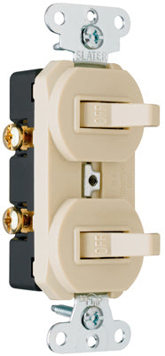 Pass & Seymour 690IGCCC5 Combination Switches, 15A, Ivory