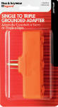 Pass & Seymour Heavy Duty Triple Outlet Tap, Orange
