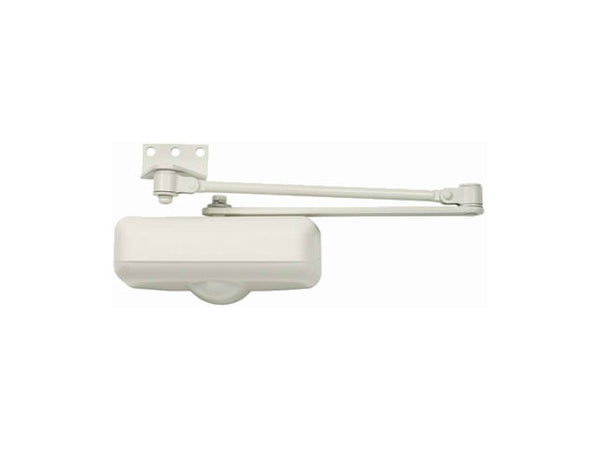 Tell DC100082 Residential Grade 3 Door Closer with Hold-Open, Ivory