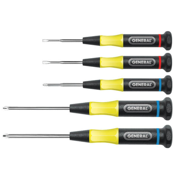 General Tools 700 Ultratech Slotted & Phillips Screwdriver Set, 5-Piece