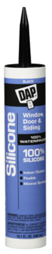 Dap® 08642 Window & Door 100% Silicone Rubber Sealant, 9.8 Oz, Black