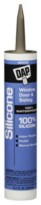 Dap® 08647 Window & Door 100% Silicone Rubber Sealant, 9.8 Oz, Bronze