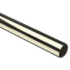 Lido® Designs LB-10-A106/6 Premium Steel Closet Rod, 6', 1-5/16'' Dia, Chrome