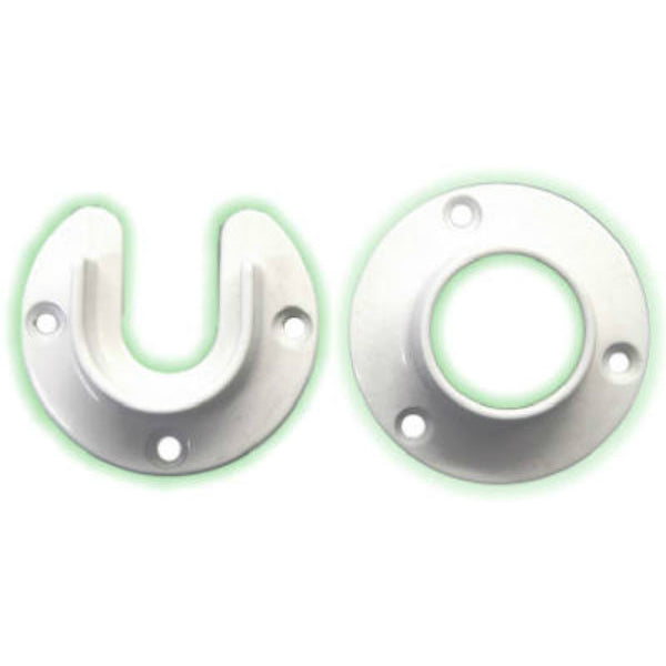 Lido® Designs LB-26-505SET Premium Steel Closet Flange Set, 1-5/16'', White