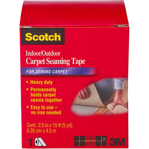 Scotch CT4010 Indoor/Outdoor Carpet Seaming Tape for Joining Carpets, 2.5" x 15'