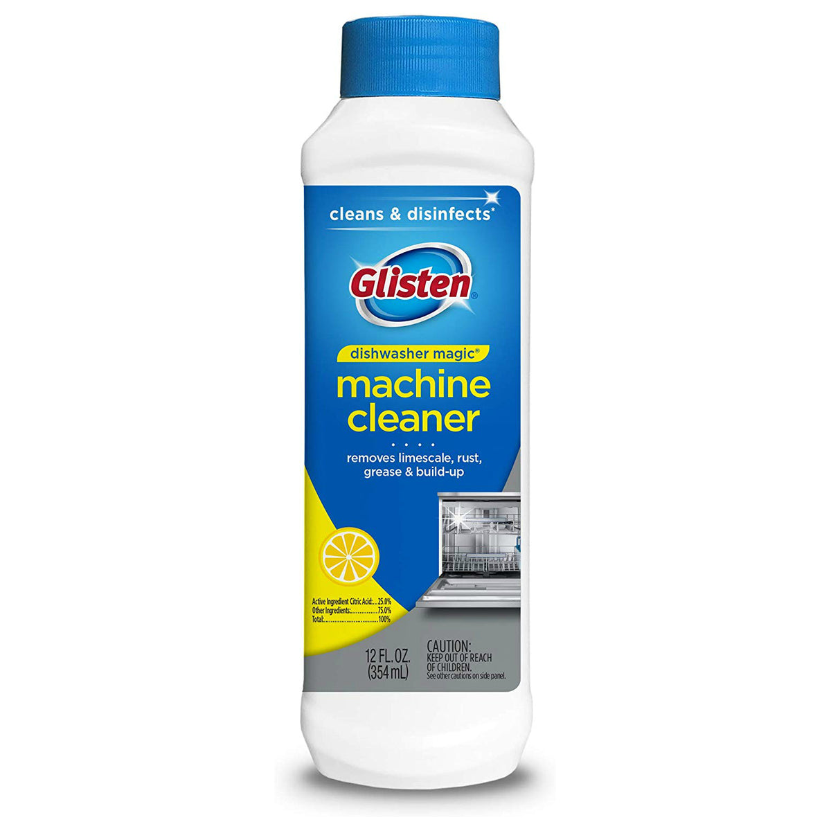 Glisten DM06N Dishwasher Magic Machine Cleaner, 12 Oz