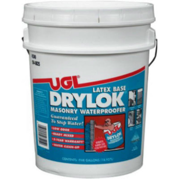 Drylok® 27615 Masonry Latex Base Waterproofing Paint, Gray, 5 Gallon
