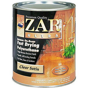 ZAR 32912 Ultra Interior Oil Based Fast Drying Polyurethane, Satin, 1 Qt