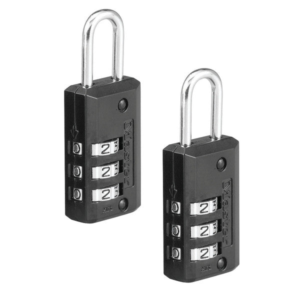 Master Lock 646T Combination Luggage Lock, 13/16", 2-Pack