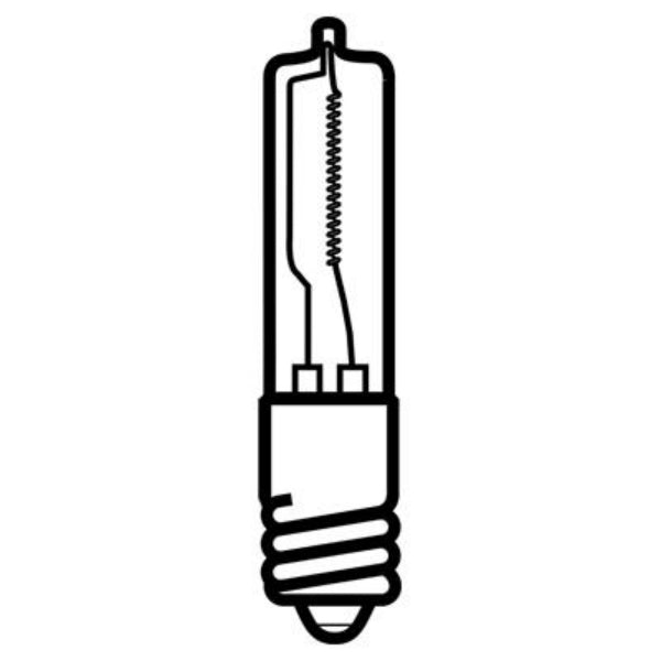 GE Lighting 19383 Mini Candelabra Base T4 Quartz Halogen Bulb, Clear, 100W