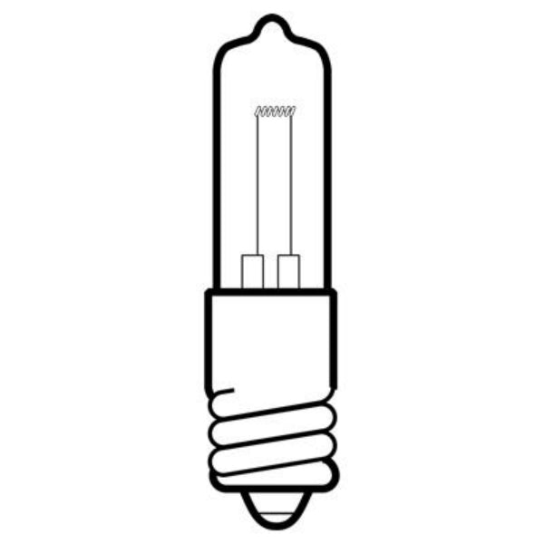 GE Lighting 12715 Mini Candelabra Base T3 Quartz Halogen Bulb, Clear, 75W