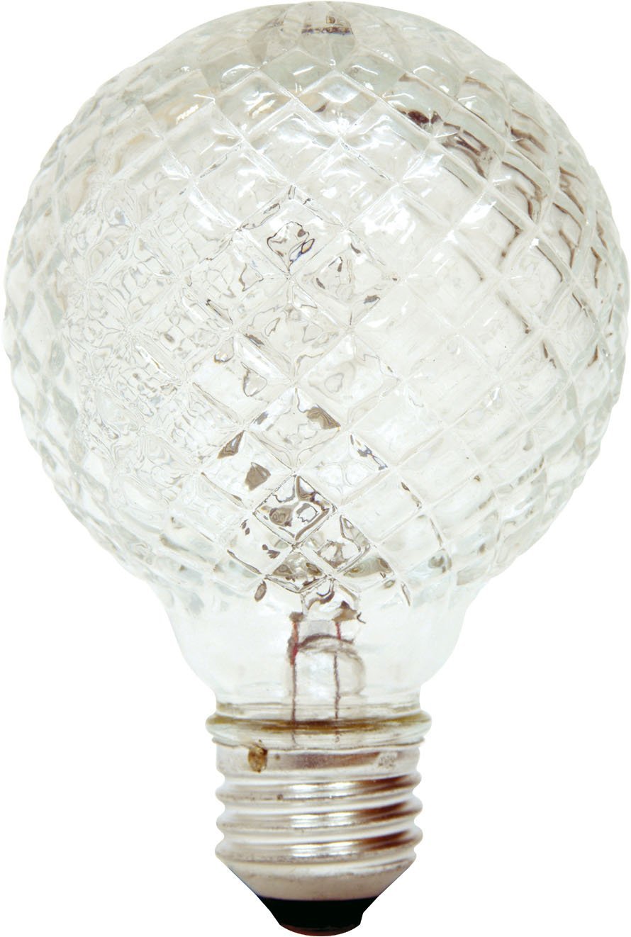 GE Lighting 16774 Decorative Halogen Crystal G25 Globe Bulb, 40W, 120V