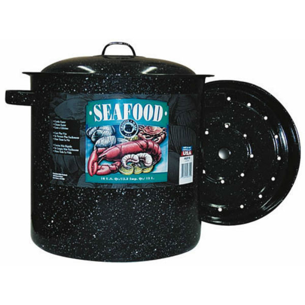 Granite-Ware® 6315-4 Porcelain-On-Steel Seafood/Tamale Pot with Insert, 15.5 Qt