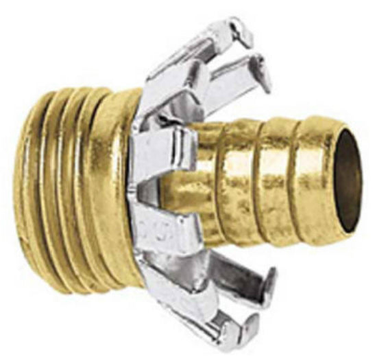Green Thumb C34MGT Male Clincher Hose Repair, 3/4", Brass