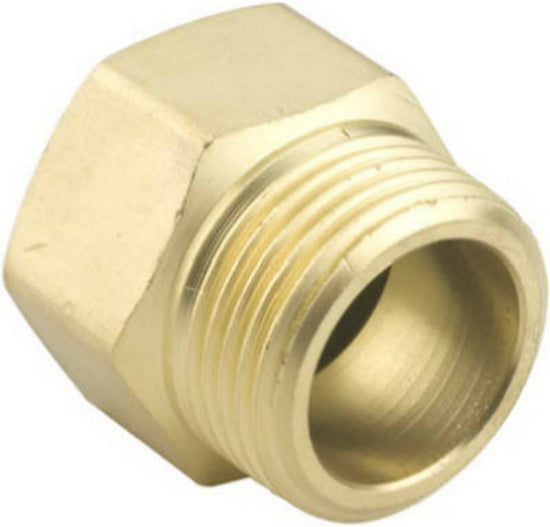 Green Thumb 7MP7FHGT Threaded Pipe To Hose Connector, Brass