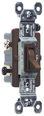 Pass & Seymour TradeMaster Grounding Toggle Switch, 15A, Brown