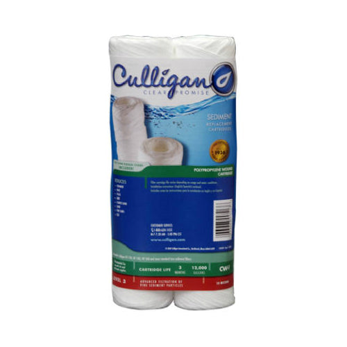 Culligan CW-F Cord Wound Sediment Water Filter Replacement Cartridge, 10-Micron, 2-Pack