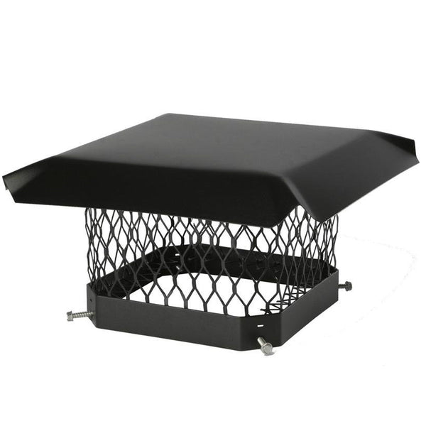 Shelter SC913 Galvanized Steel Chimney Cap/Cover, Black, 7.5"x16.5"-9.25"x18.25"