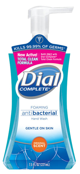 Dial Complete 2725 Original Antibacterial Foaming Hand Soap, 7.5 Oz, Pump Bottle