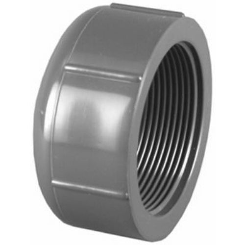Charlotte Pipe® PVC-08117-1400HA Schedule 80 PVC Female Thread Cap, 1", Gray
