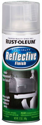 Rust-Oleum 214944 Specialty Reflective Finish Spray Paint, 10 Oz, Clear