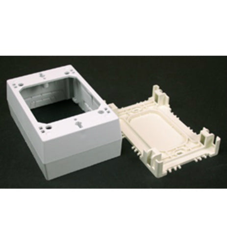 Wiremold® NM2 Nonmetallic Single Gang Raceway Switch/Outlet Box, Plastic, Ivory