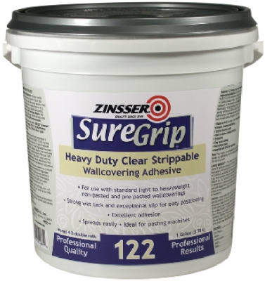 Zinsser Suregrip 122 Heavy Strippable Wallcovering Adhesive, 1-Gallon