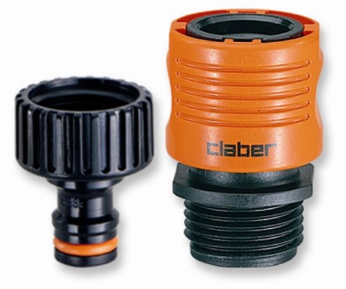 Claber® 8458 Faucet To Garden Hose Quick Connector Set