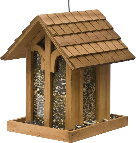 Perky-Pet 50172 Mountain Chapel Wild Bird Seed Feeder, Fir Wood, 3.5 Lb Capacity