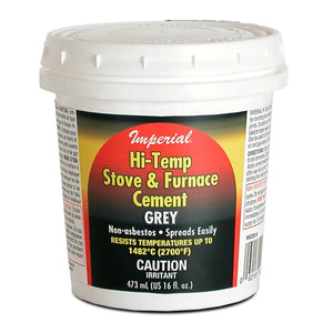 Imperial KK0283-A Hi-Temp Stove & Furnace Cement, 16 Oz, Gray