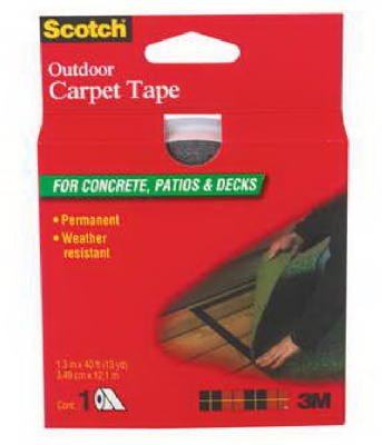Scotch CT3010 Outdoor Carpet Tape for Concrete Patios & Decks, 1-3/8" x 40'