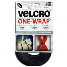 VELCRO STRAP BLACK 3/4" X 12'