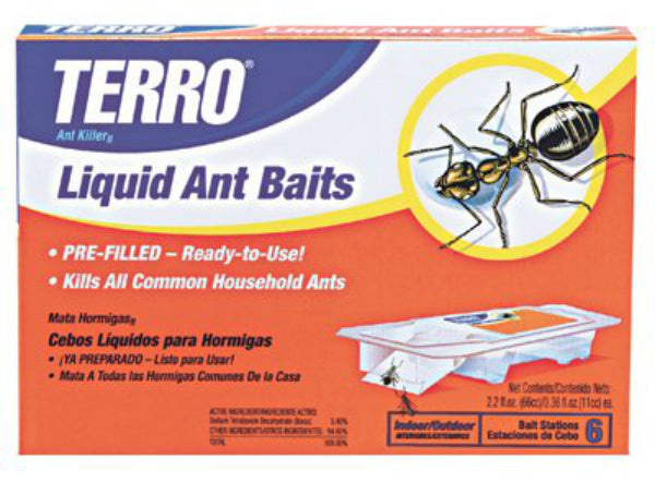 Terro T300 Ant Killer II Liquid Ant Bait with Borax, Ready To Use, 6-Pack