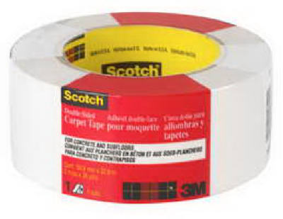 Scotch® 345PQ Double-Sided Indoor Carpet Tape for Concrete & Subfloors, 2" x 36 Yd