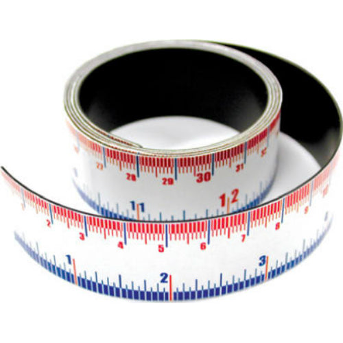 Master Magnetics 07286 Flexible Magnetic Measuring Tape, 1" Wide x 1 Meter