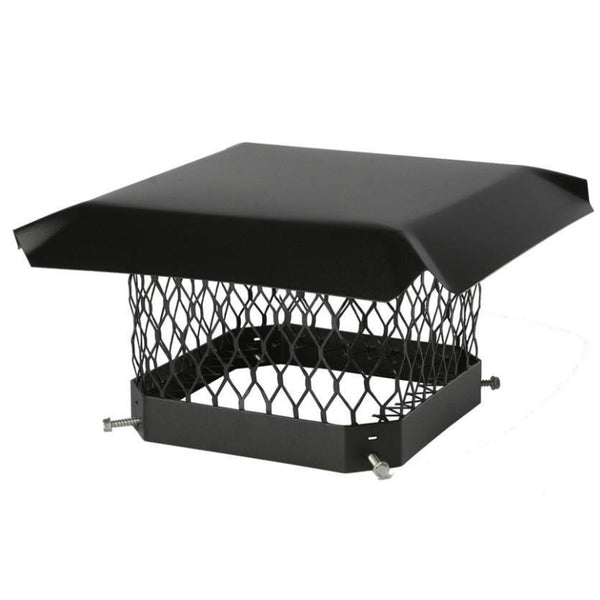 Shelter SC99 Galvanized Steel Chimney Cap/Cover, Black, 9 in x 9 in