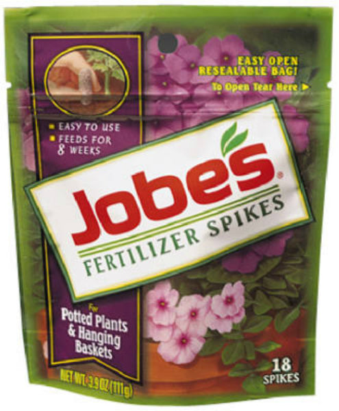 Jobe’s® 06105 Potted Plant & Hanging Plant Spike, 6-18-6, 18-Pack