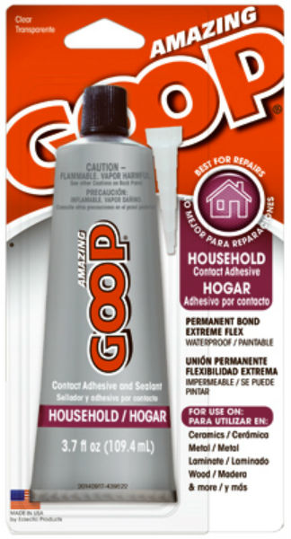 Amazing GOOP® 130011 Household Hogar Contact Adhesive & Sealant, 3.7 Oz