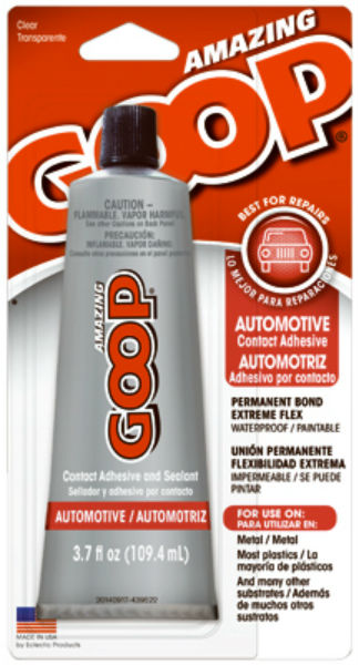 Amazing GOOP® 160011 Automotive Contact Adhesive & Sealant, 3.7 Oz, Clear