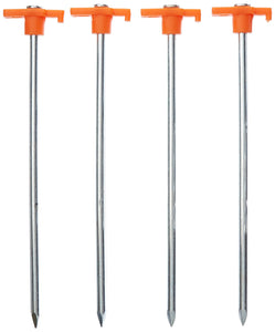 Coghlan's 8312 Heavy Duty Steel Tent Nail Pegs, 10", 4-Piece