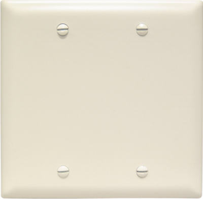 Pass & Seymour TP23LACC12 TradeMaster Blank Wall Plate, 2 Gang, Light Almond