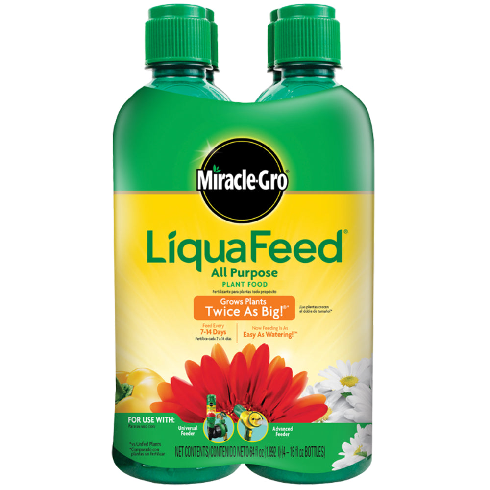 Miracle-Gro® 1004325 LiquaFeed® All Purpose Plant Food Refill Bottles, 4-Pack
