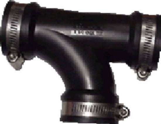 Fernco® PQT-400 Flexible Sanitary Qwik Tee, 4" x 4"