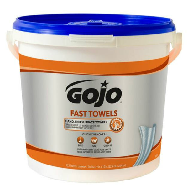 Gojo 6299-02 Disposable Multi-Purpose Hand/Surface Cleaning Fast Towel, 225-Ct