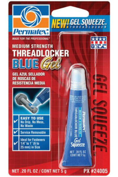 Permatex® 24005 Gel Squeeze™ Medium Strength Threadlocker BLUE Gel, 5 gram