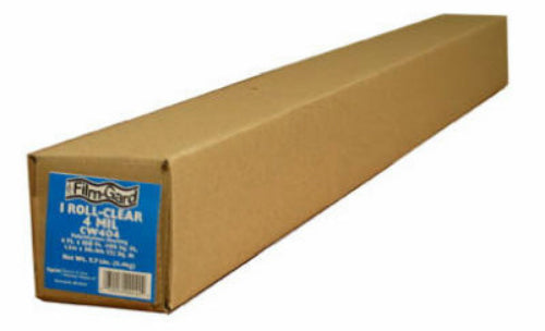 Film-Gard 625902 Painter's Clear Plastic Construction Sheeting, 4 Mil, 8'x50'